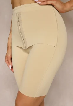 Beżowa Bielizna modelująca Majtki Typu Szorty High Waist Liradelle