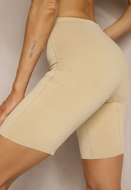 Beżowa Bielizna modelująca Majtki Typu Szorty High Waist Liradelle