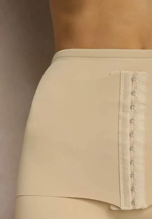 Beżowa Bielizna modelująca Majtki Typu Szorty High Waist Liradelle