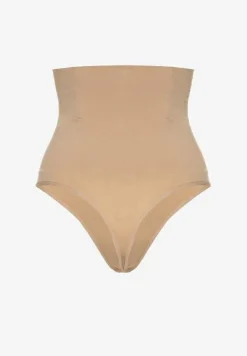 Beżowa Bielizna modelująca Majtki Typu Figi High Waist Salanovia