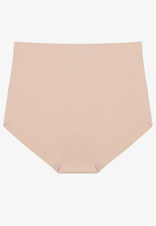 Beżowe Bezszwowe Majtki High Waist Navorila