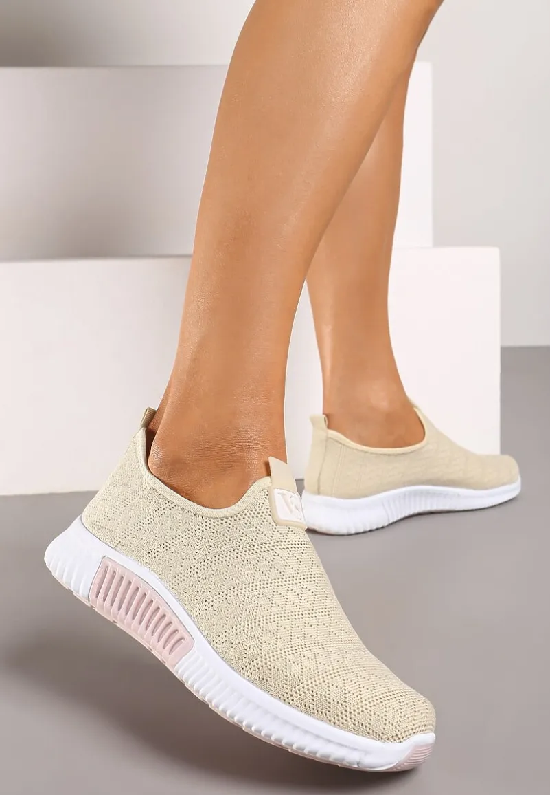 Beżowe Buty Sportowe Daemnessa