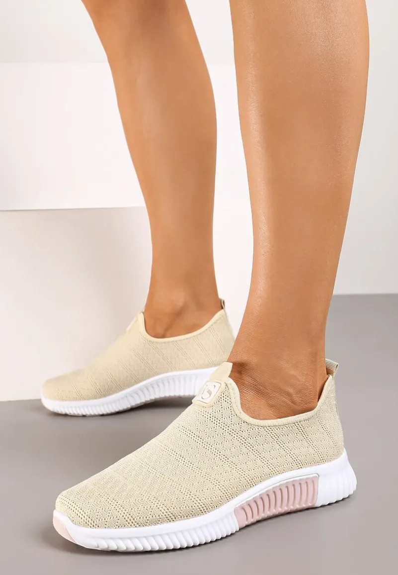 Beżowe Buty Sportowe Daemnessa