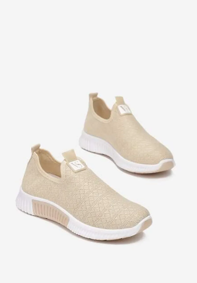 Beżowe Buty Sportowe Daemnessa