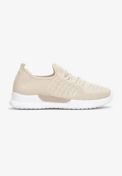 Beżowe Buty Sportowe Lephanthe
