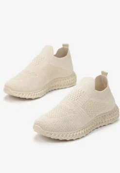 Beżowe Buty Sportowe Phinelle