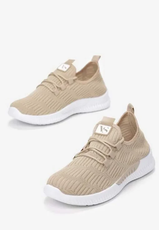 Beżowe Buty Sportowe Pudina