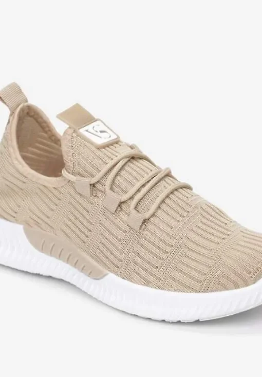 Beżowe Buty Sportowe Pudina
