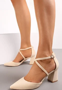 Beżowe Czółenka Alexthise