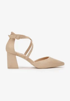Beżowe Czółenka Alexthise