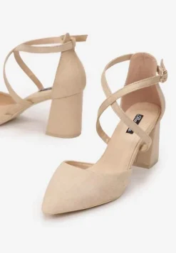Beżowe Czółenka Alexthise