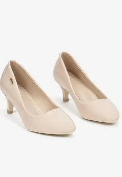 Beżowe Czółenka Ironice