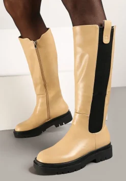 Beżowe Kozaki Soloene