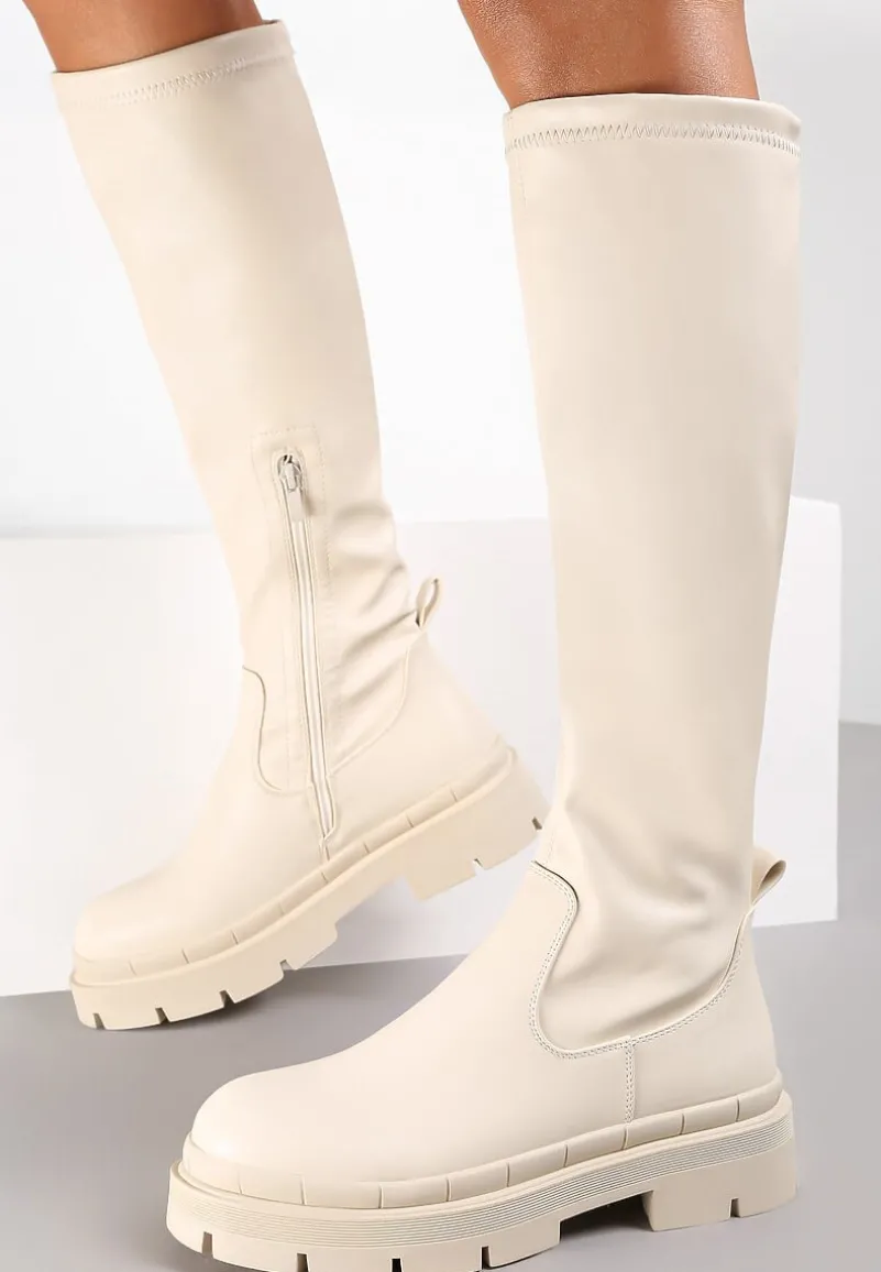 Beżowe Kozaki Stergys