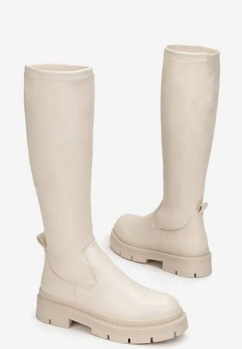 Beżowe Kozaki Stergys