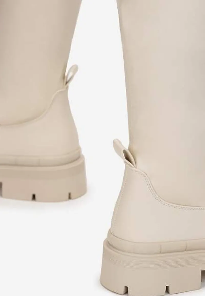 Beżowe Kozaki Stergys