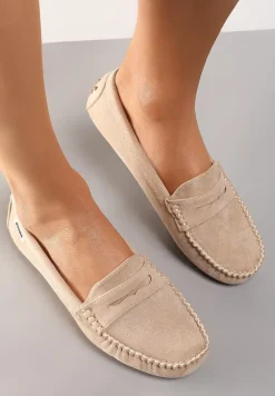 Beżowe Mokasyny Lithiche