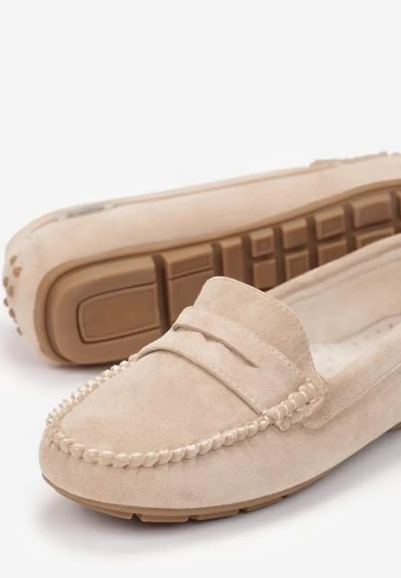 Beżowe Mokasyny Lithiche