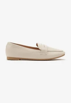 Beżowe Mokasyny w Stylu Loafersów w Minimalistycznym Wydaniu Caiustia