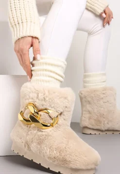 Beżowe Śniegowce Dephare