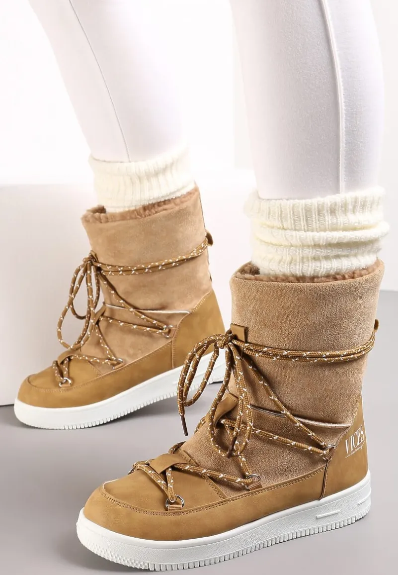 Beżowe Śniegowce Night Magic