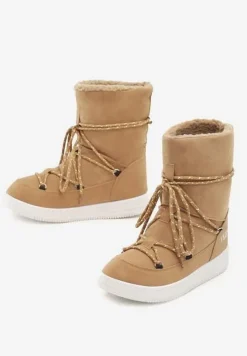 Beżowe Śniegowce Night Magic