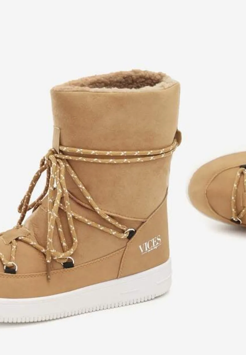 Beżowe Śniegowce Night Magic