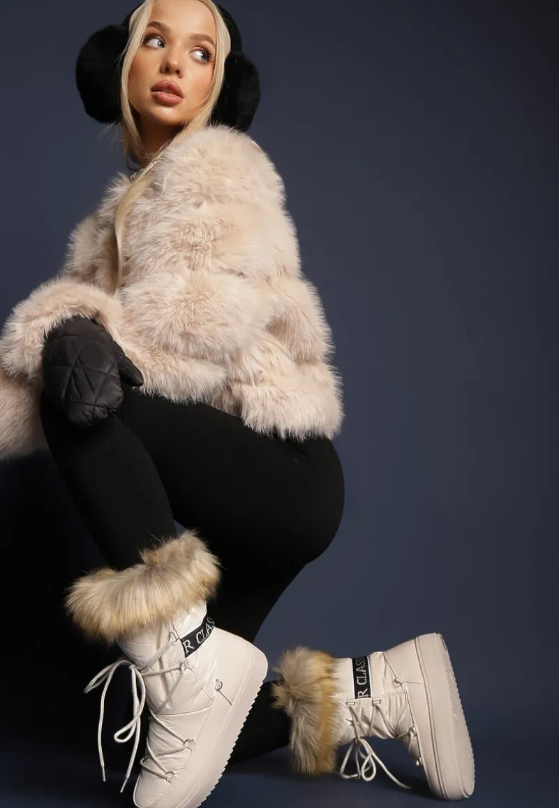 Beżowe Śniegowce Volumnia