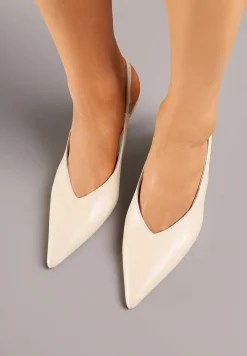 Beżowe Sandały Vices Slingback na Obcasie Tilarina