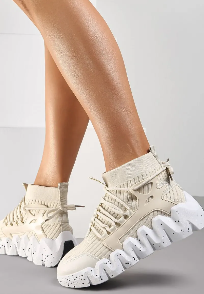 Beżowe Sneakersy Chrysialla