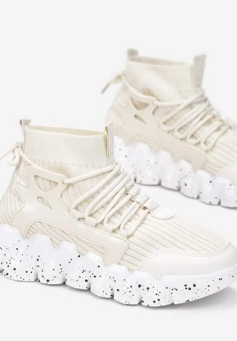 Beżowe Sneakersy Chrysialla