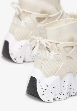 Beżowe Sneakersy Chrysialla