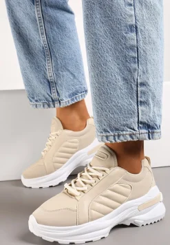 Beżowe Sneakersy Doreania