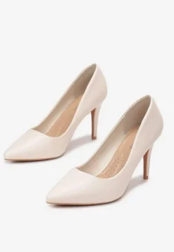 Beżowe Szpilki Ampamia