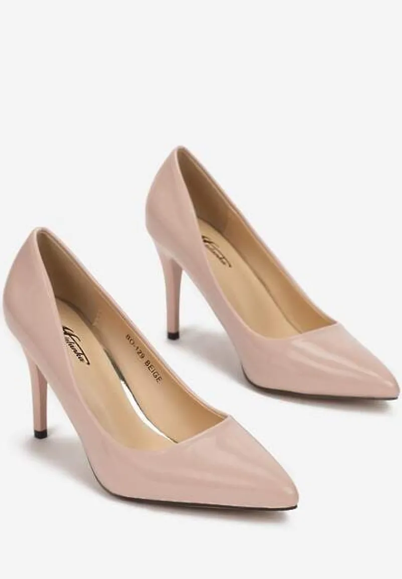 Beżowe Szpilki Helireanes
