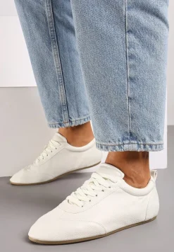 Beżowe Tenisówki bez Zdobień z Ekoskóry Verillis