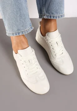 Beżowe Tenisówki bez Zdobień z Ekoskóry Verillis