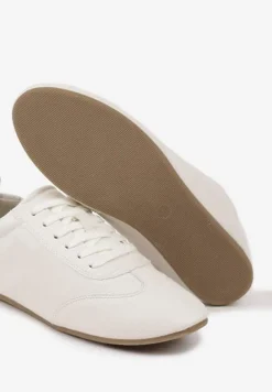Beżowe Tenisówki bez Zdobień z Ekoskóry Verillis