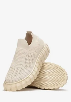 Beżowe Tenisówki Naesina