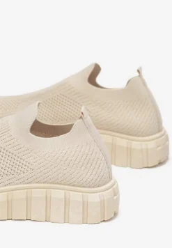 Beżowe Tenisówki Naesina