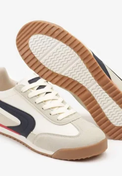 Beżowo-Szare Basicowe Sneakersy Ellimira