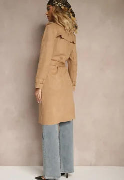 Beżowy Płaszcz Usinlenne