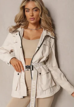 Beżowy Płaszcz z Regulacją Długości Aavya