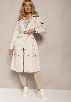 Beżowy Płaszcz z Regulacją Długości Aavya
