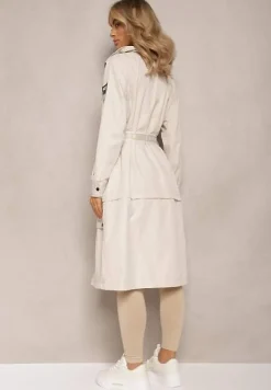 Beżowy Płaszcz z Regulacją Długości Aavya