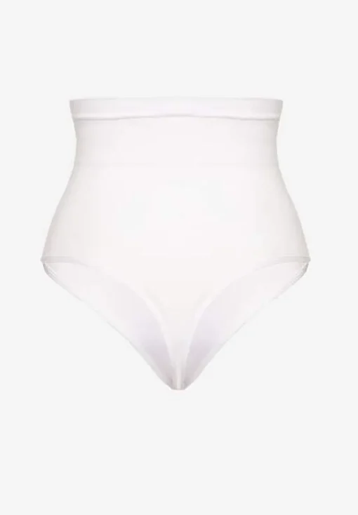 Biała Bielizna modelująca Majtki Stringi High Waist Avalivia