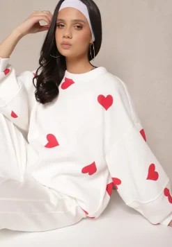 Biała Bluza z Bawełną w Serca Xiriana