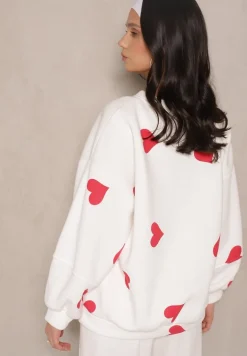 Biała Bluza z Bawełną w Serca Xiriana