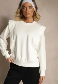 Biała Bluza z Wiskozą z Szerokimi Ramionami Alioris