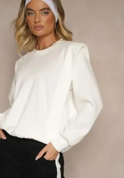 Biała Bluza z Wiskozą z Szerokimi Ramionami Alioris